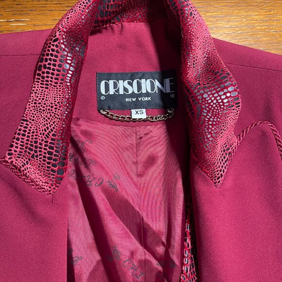 Criscione New York XS petite red retro suit - Picture 2 of 8
